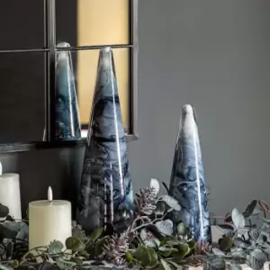 Image of Crossland Grove Marbled Tree Black Glass 130x130x380