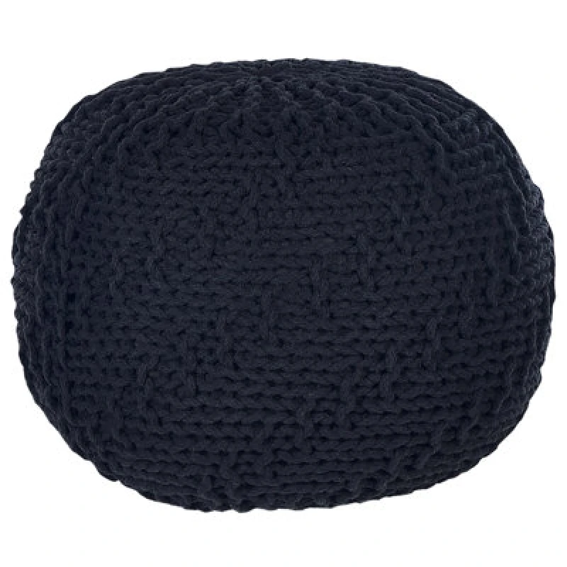 Image of Beliani Pouffe Priene Cotton Black