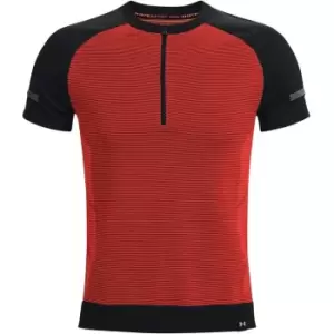 Image of Under Armour IntelliKnit Quarter Zip T-Shirt Mens - Black