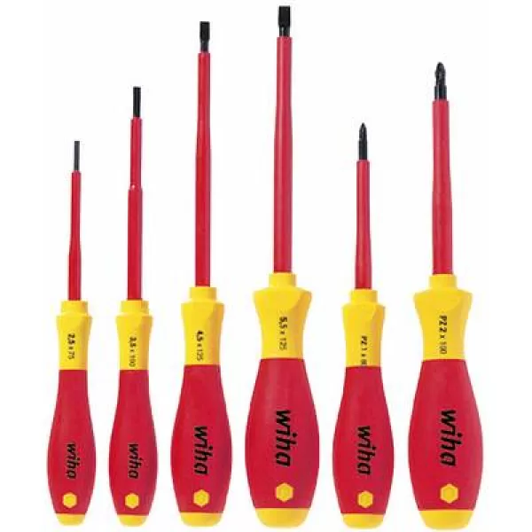 Image of Wiha 320N ZK6 SO VDE Screwdriver set 6 Piece Slot, Pozidriv