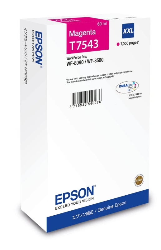 Image of Epson Epson WF-8090 / WF-8590 Ink Cartridge XXL Magenta C13T75434N