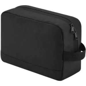 Image of Essentials Recycled Toiletry Bag (One Size) (Black) - Bagbase
