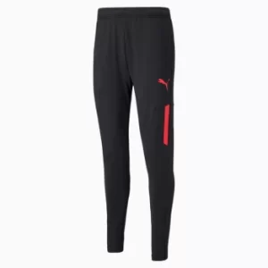 Image of PUMA Individualcup Mens Football Training Pants, Black/Sunblaze, size Small, Clothing