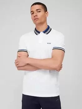 Image of BOSS Paddy 2 Regular Fit Polo Shirt - White, Size L, Men