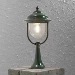 Image of Konstsmide Parma Outdoor Modern Gate Post Pedestal Green, IP43