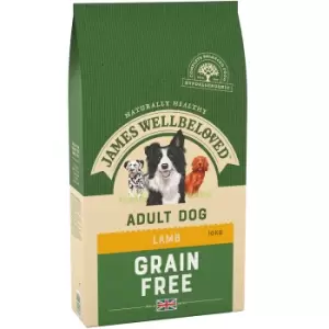 Image of James Wellbeloved Adult Grain Free Lamb Dog Food 10kg