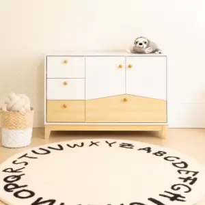 Image of Cody 2 Door 4 Drawer Storage Unit White/Brown