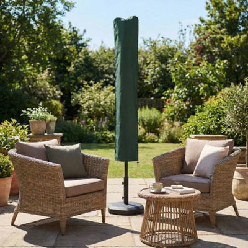 Image of Outsunny Parasol Cover, Patio Cantilever Cover, Banana Umbrella Cover, Green