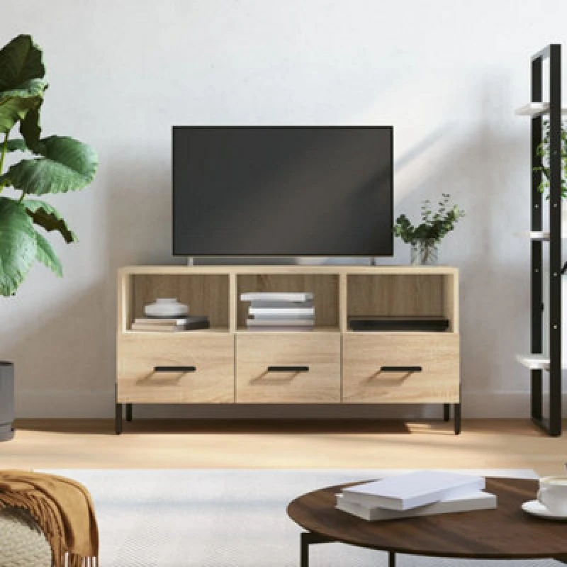 Image of Vidaxl TV Cabinet Sonoma Oak 102X36X50 Cm Engineered Wood