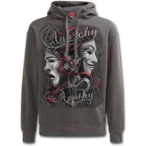 Image of Rebellion Mens Large Hoodie - Charcoal Grey