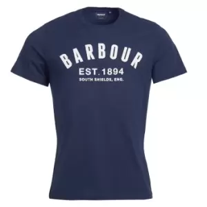 Image of Barbour Mens Ridge Logo Tee Navy Large