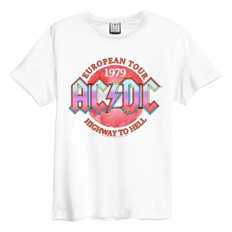 Image of Amplified Amplified Men Vintage 79 AC DC T-Shirt in White Size: X-Small White XS Male 5059699795198