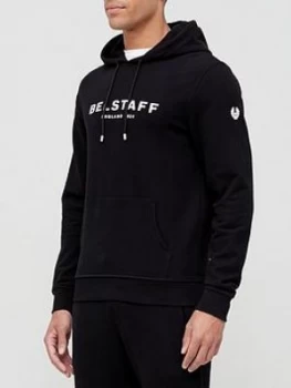 Image of Belstaff 1924 Logo Overhead Hoodie - Black