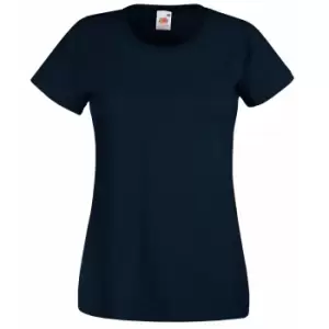 Image of Fruit Of The Loom Ladies/Womens Lady-Fit Valueweight Short Sleeve T-Shirt (L) (Deep Navy)