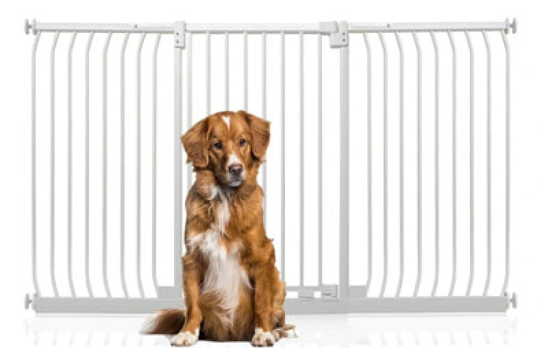 Image of Bettacare Extra Tall Elite Dog Gate, 188Cm - 197Cm, Matt White, Extra Tall 96.8Cm In Height, Pressure Fit Pet Gate