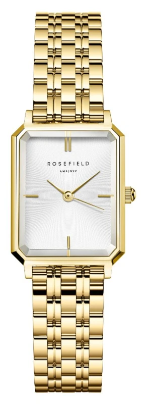 Image of Rosefield OWGSG-O60 Octagon XS (19.5mm) White Dial / Gold- Watch