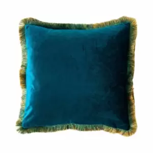 Image of Crossland Grove Ombre Velvet Cushion Emerald 450x450mm