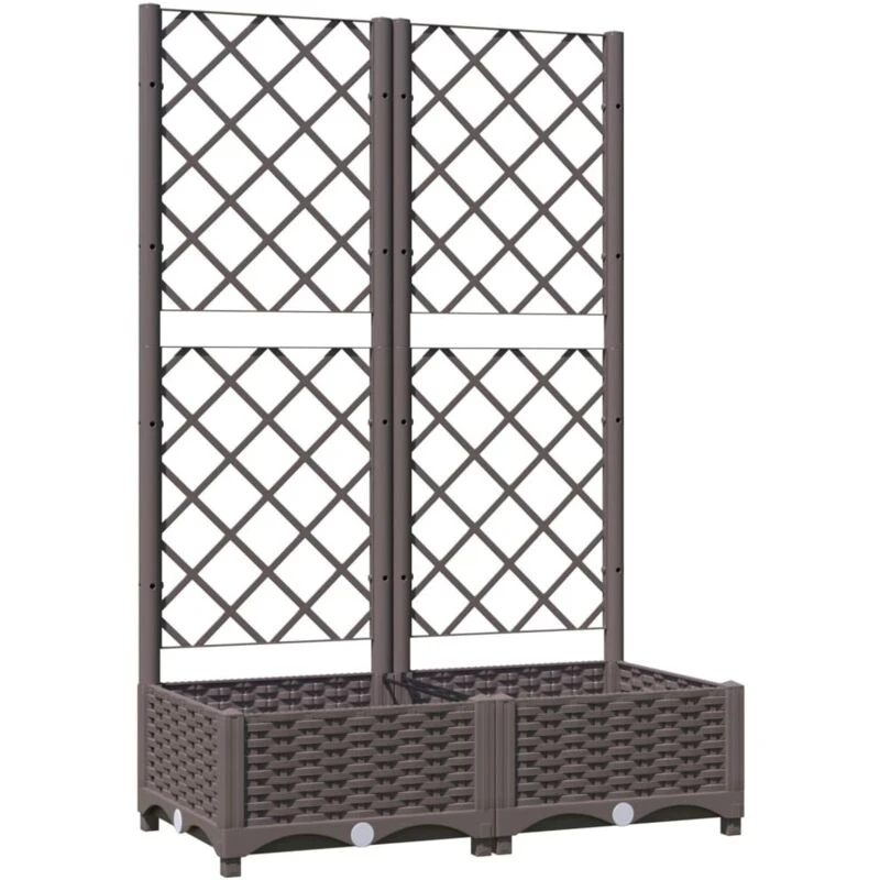 Image of VIDAXL Garden Planter with Trellis Brown 80x40x121.5cm pp Vidaxl 8720286876084
