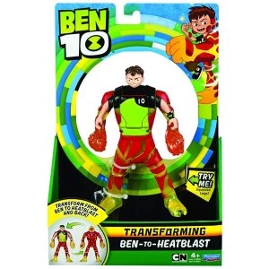 Image of Ben 10 Ben To Alien Transforming Figure - Ben-To-Heatblast