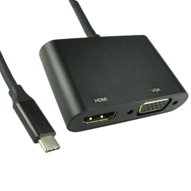 Image of FDL USB TYPE-C TO HDMI & VGA ADAPTER / SPLITTER
