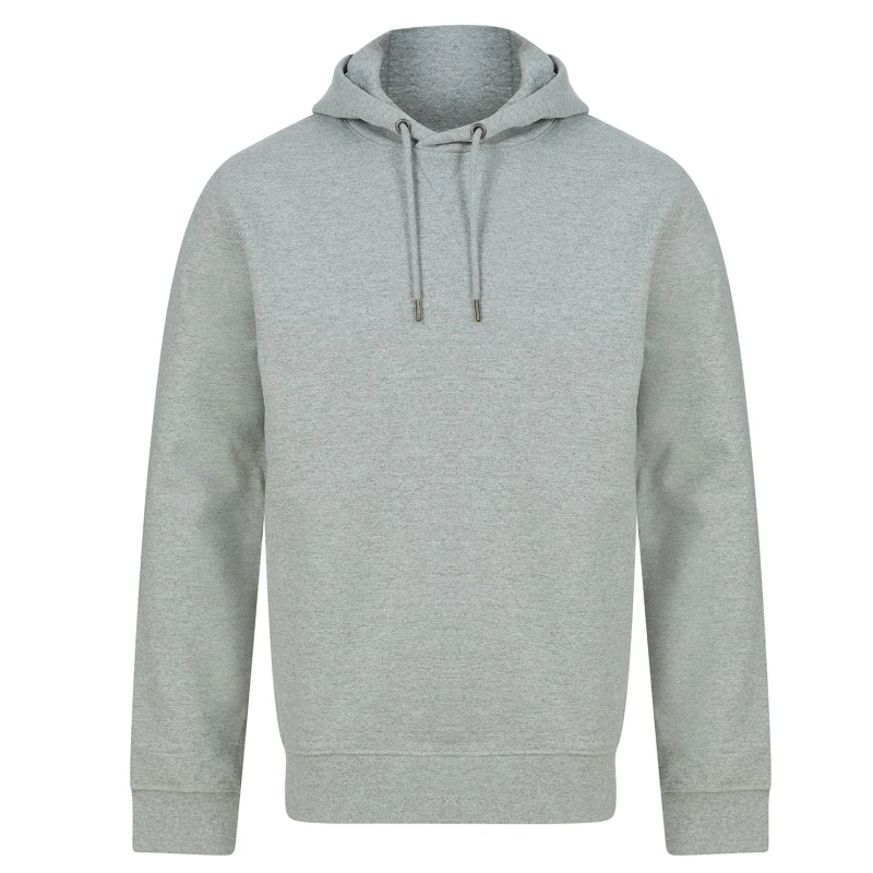 Image of Henbury Mens Plain Hoodie in Grey Size: XS Grey Male XS