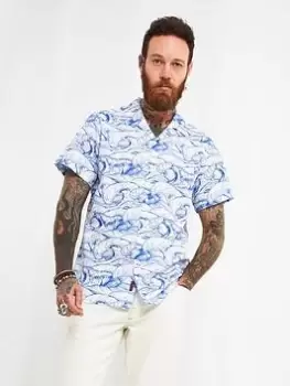 Image of Joe Browns Hit The Waves Shirt - White, Size S, Men