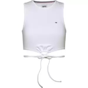 Image of Tommy Jeans Tjw Ultr Crp Tie Top - White