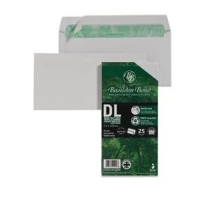 Image of Basildon Bond DL 120gsm Peel and Seal Recycled Plain Envelope White