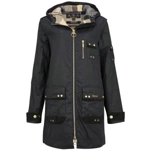Image of Barbour Womens Lennox Wax Jacket Royal Navy/Dress 16
