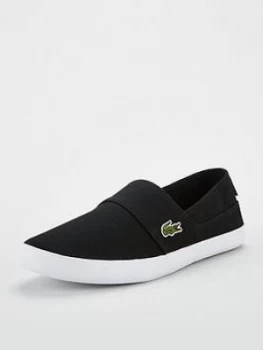 Image of Lacoste Marice Canvas Slip-On Trainers - Black