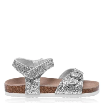 Image of SoulCal Cork Sandals Childrens - Silver Glitter