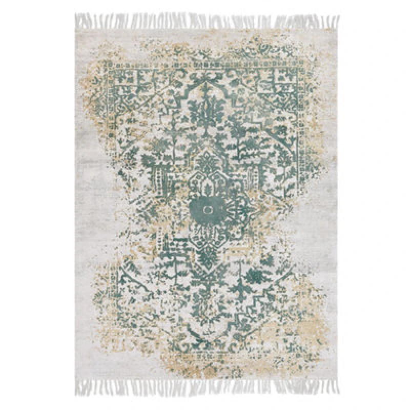 Image of Beliani Rug Boyali Light Beige 140 X 200 Cm Viscose