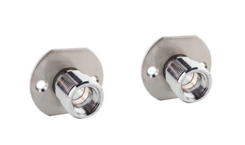 Image of Balterley Fast Fit Wall Hung Brackets for Bar Valve Pair Silver