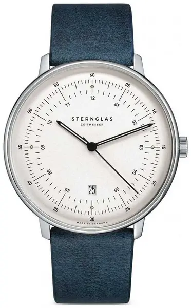 Image of STERNGLAS S01-HH10-VI13 Hamburg Quartz (42mm) White Dial / Watch
