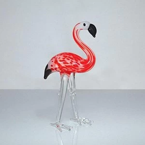 Image of Objets d'Art Miniature Glass Ornament - Flamingo