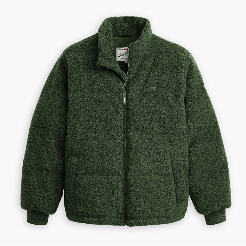 Image of Levis Mens Rocky Short Puffer Jacket Python Green male S