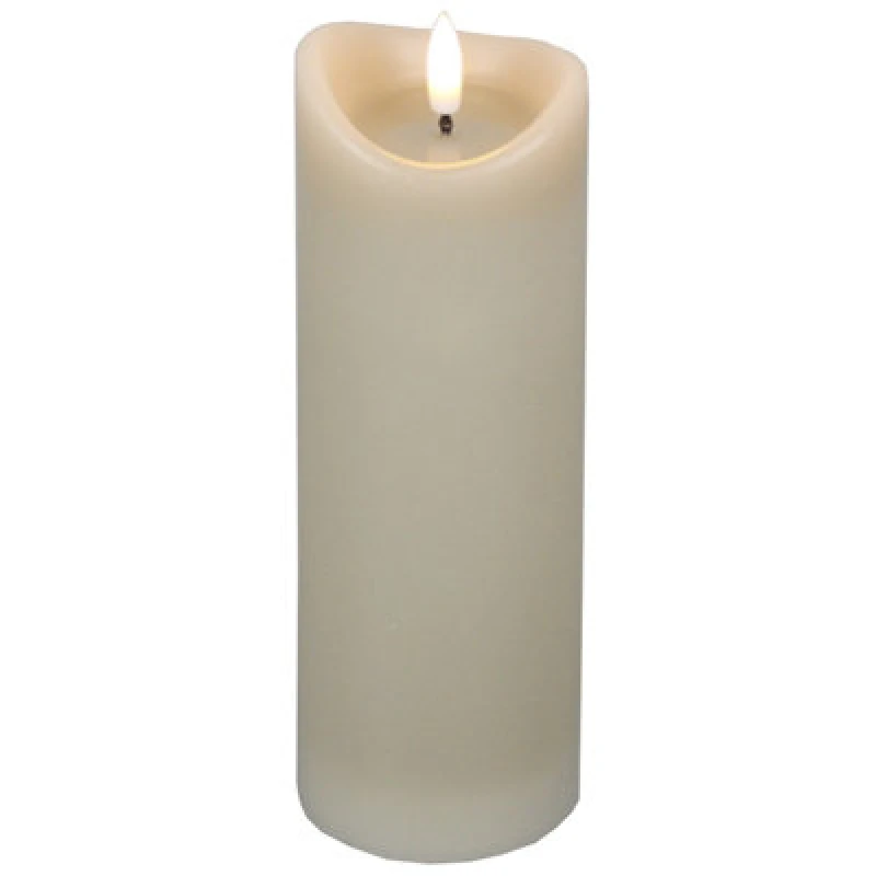 Image of Luxe Collection Natural Glow 2.75X8 Taupe Melted LED Candle