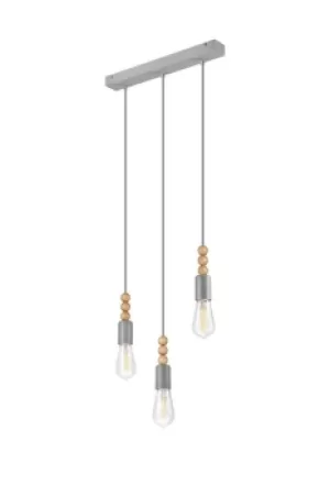 Image of Simon Cluster Pendant Ceiling Light Silver, 3x E27