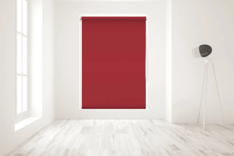 Image of Blinds Outlet Blackout Roller Blind in Red Size: 240cm width x 160cm drop Red Unisex 240cm width x 160cm drop