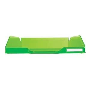 Image of Exacompta Iderama A4 Letter Tray Lime W255 x D346 x H65mm 11397D