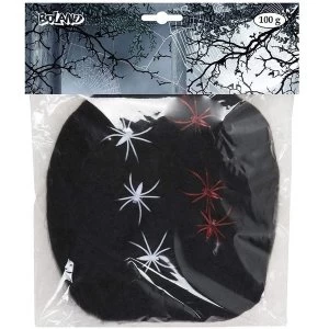 Image of Black Spiderwebs With Spiders Decoration