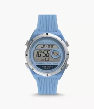 Image of Fossil Women Everett Digital Blue Silicone Watch