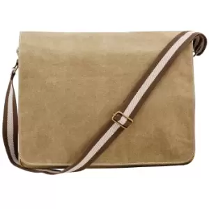 Image of Quadra Vintage Canvas Despatch Bag - 14 Litres (One Size) (Sahara)