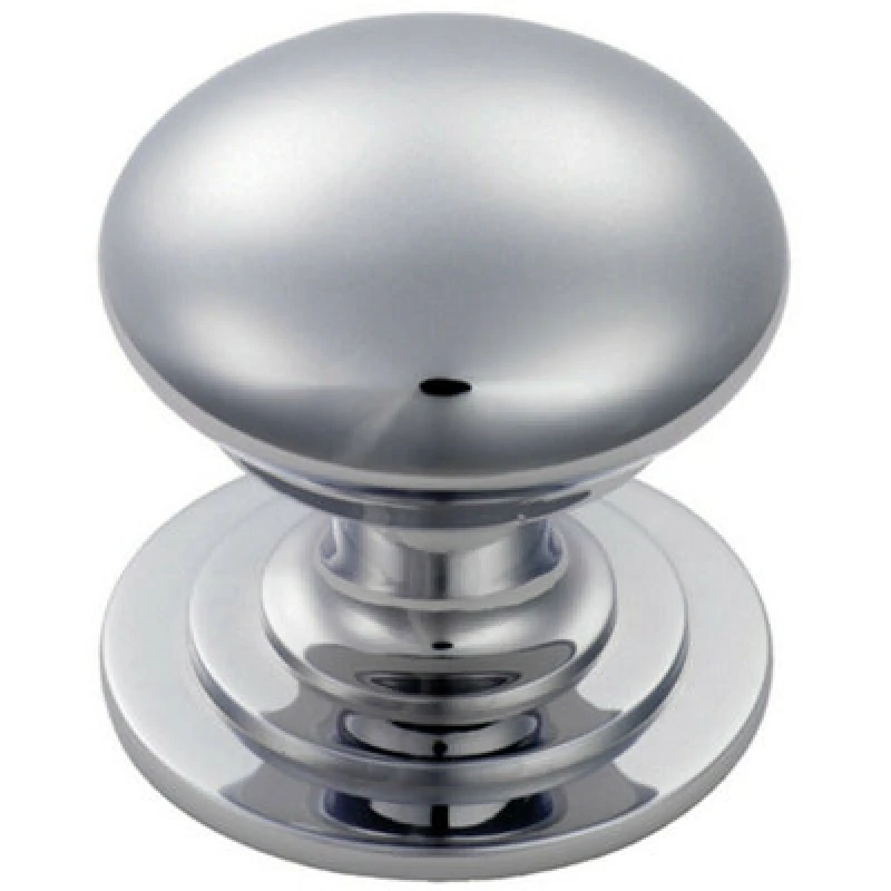 Image of Loops Victorian Round Cupboard Door Knob 25mm Dia Polished Chrome Cabinet Handle Multi unisex