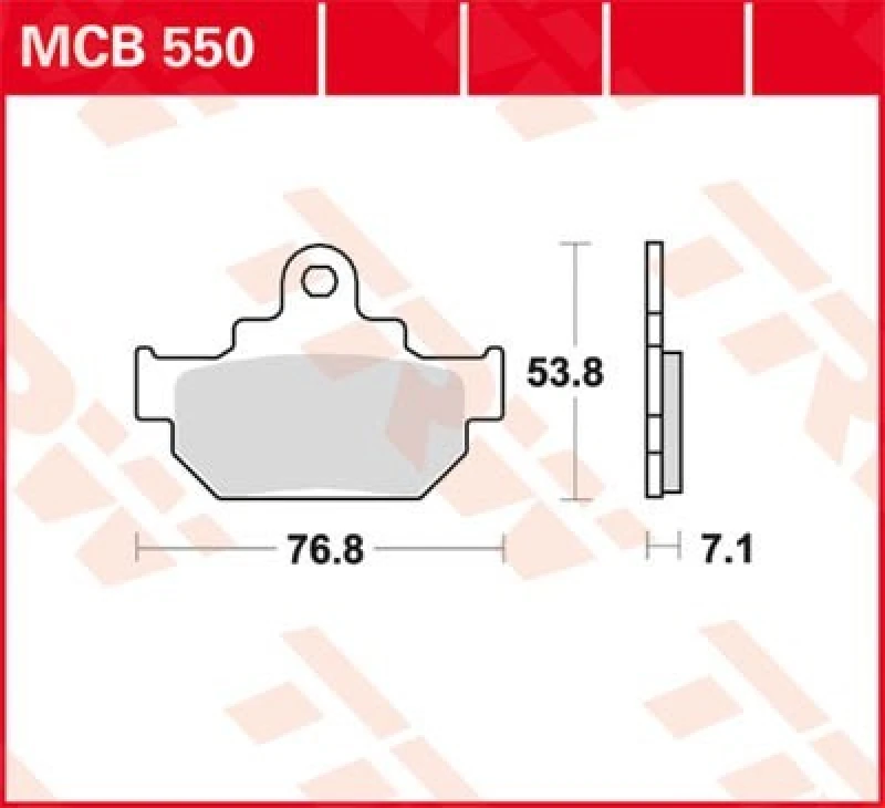 Image of TRW Lucas Brake pad MCB550