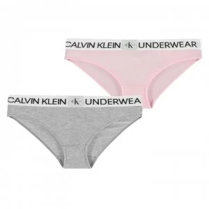 Image of Calvin Klein 2 Pack Mini Bikini Briefs - Uniq/GryHthr0J0