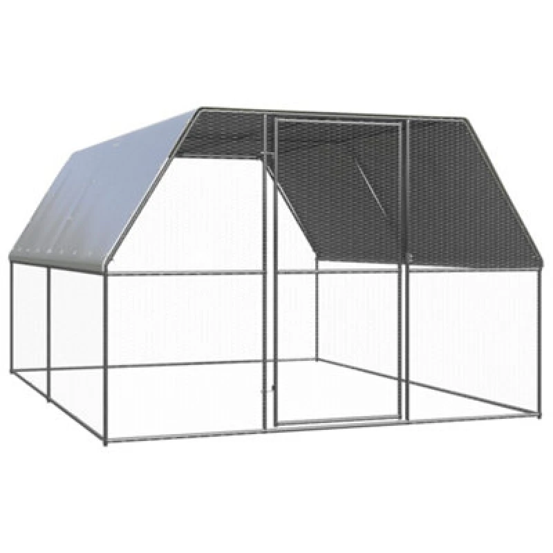 Image of VIDAXL Vidaxl - Outdoor Chicken Cage 3x4x2 m Galvanised Steel 8720845682583