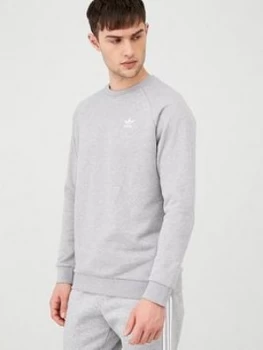 Image of Adidas Originals Essential Crew Neck Sweatshirt - Medium Grey Heather