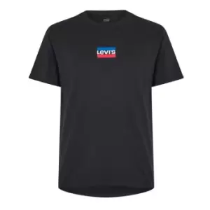 Image of Levis Cactus Serif Logo T-Shirt - Black