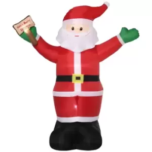 Image of Christmas Inflatable Santa Clause Holding Sign 8' - Outsunny TJ Hughes
